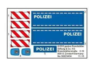 Playmobil - 30823434 - Sticker 6878 Police road barrier