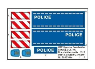 Playmobil - 30823444 - Sticker 6924 Police road barrier