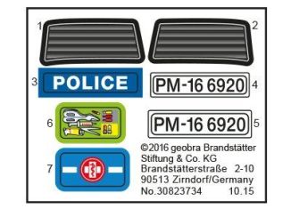 Playmobil - 30823734 - Sticker 6920 Police car
