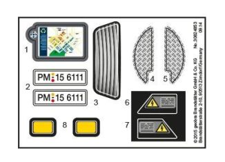 Playmobil - 30824853 - Sticker 6111 Service vehicle with lawnmower