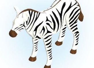 Playmobil - 30830190 - Zebra IV/V white/black printed and mounted