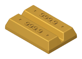 Playmobil - 35219232 - Kunststoff Goldbarren