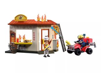 Playmobil - 72195 - Fire Quad with Burger Shop