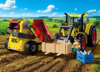Playmobil - 72161 - Large tractor with potato harvester