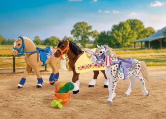 Playmobil - 72133 - Three collectible horses