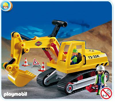 Accompany index finger slogan Playmobil Set: 3001v1 - Excavator - Klickypedia