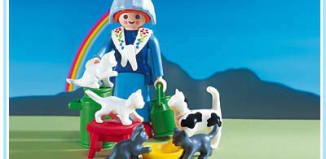 Playmobil - 3007 - Fermière/famille de chats