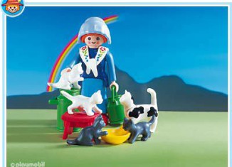 Playmobil - 3007 - Milkmaid / Cats - Detail Playmobil - 3007 - Milkmaid / Cats