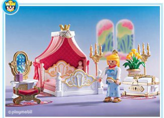 Playmobil - 3020 - Bedroom With Canopy Bed - Detail Playmobil - 3020 - Bedroom With Canopy Bed