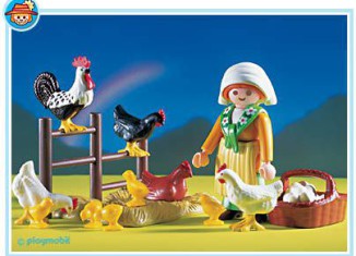 Playmobil - 3076 - Lady With Chickens