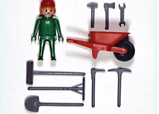 Playmobil - 3210s1 - Construction Worker with Wheelbarrow