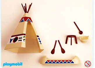 Playmobil - 3252s1v1 - Tent / Canoe / Cooking Pots - Detail Playmobil - 3252s1v1 - Tent / Canoe / Cooking Pots