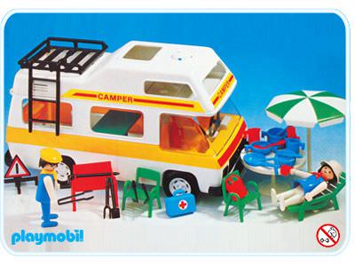 V1c10 Chaise Longue Blanche Camping Car 3148 Jaunie PLAYMOBIL CAMPING 