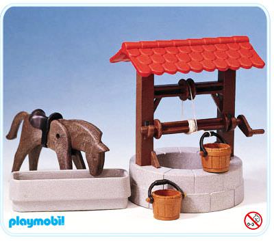 Playmobil 3295 medieval set water well with horse for sets 3666 3450 3449 3443 