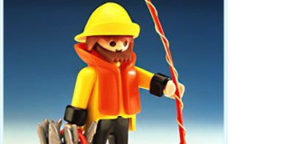 Playmobil - 3347v2 - Fisherman with rod - Yellow