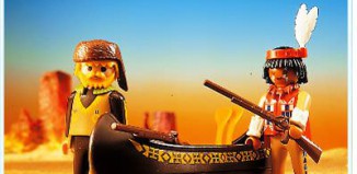 Playmobil - 3397-fra - Trappeur/ Indien / canoé
