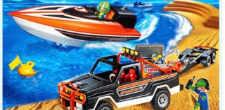 Playmobil - 3399 - Jeep with Offshore Raceboat