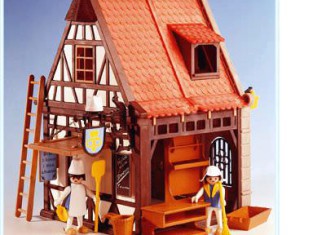J1) PLAYMOBIL MUR à colombages avec rabat de vente boulangerie 3441