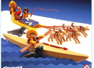 Playmobil - 3466 - Kajak mit Hundeslitten - Detail Playmobil - 3466 - Kajak mit Hundeslitten