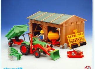 Playmobil - 3554 - Traktor, Geräte und Schuppen