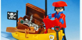 Playmobil - 3570 V1 - Pirata con barca y tesoro