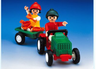 Playmobil - 3594 - Kinder mit Traktor und Anhänger