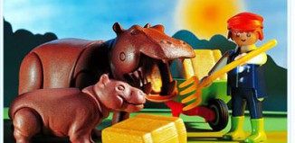 Playmobil - 3639 - Zoo Keeper & Hippos