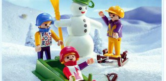 Playmobil - 3688 - Kinder mit Schlitten und Schneemann