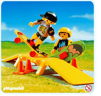 Kinder Scooter Skateboard Playmobil orange 