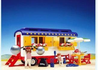 Playmobil - 3728-esp - Caravane de l'Homme Fort