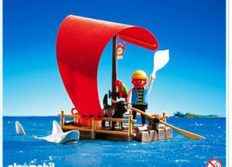Playmobil - 3736 - Balsa pirata con tiburón