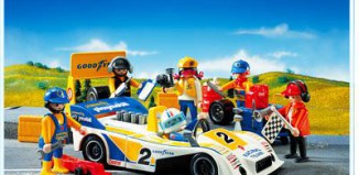 Playmobil - 3738 - White Race Car With Crew