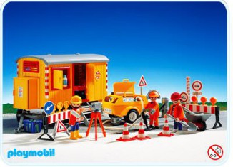 Playmobil - 3777 - Construction Site And Trailer