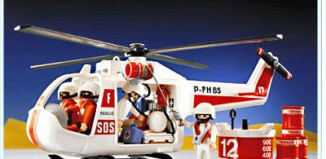 Playmobil - 3789v2 - White Rescue Helicopter