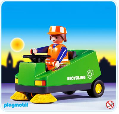 Playmobil 3790 ★ Kehrmaschine Straßenkehrer Straßenreinigung ★ City Life 