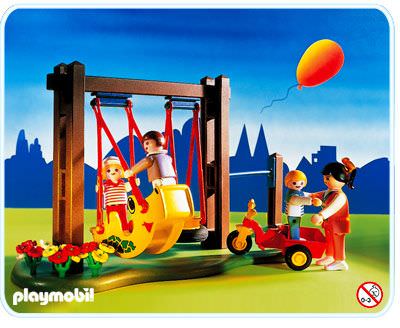 Playmobil air games children-vertical support brown swing 3821 v138 
