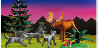Playmobil - 3829 - Wolf Pack And Moose