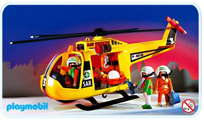 Playmobi FIGUR Mann ARZT Sanitäter 3845 Hubschrauber Air Rescue Ersatzteil 