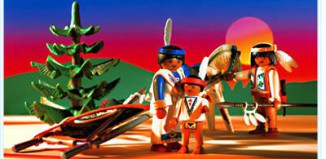 Playmobil - 3872 - Familia india con arrastre