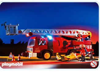 Playmobil - 3879 - Pompiers / camion grande échelle