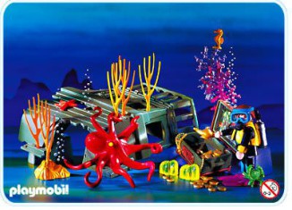 Playmobil - 3951 - Plongeur / pieuvre / épave