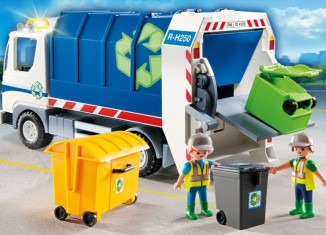 Playmobil - 4129 - Müllwagen mit Blinklicht - Detail Playmobil - 4129 - Müllwagen mit Blinklicht