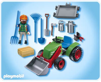 5629  Playmobil 4143 Tractor Spare Parts Hitch & mount 