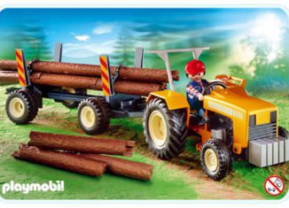 Playmobil - 4209 - Leñador en tractor