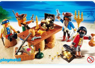 Playmobil - 4292 - Pirate gang with booty treasure