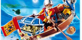Playmobil - 4295 - Embarque de tesoro en un bote de remo