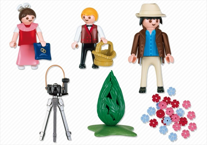 Playmobil 4299 - Photographer with Flower Girl and Ringbearer - Back