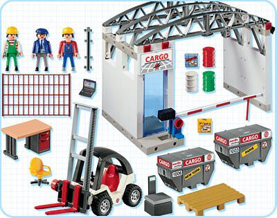 Playmobil 4314 - Cargo Zone with Forklift - Back
