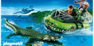 Playmobil - 4446 - Hovercraft con cocodrilo gigante
