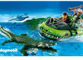 Playmobil - 4446 - Hovercraft con cocodrilo gigante